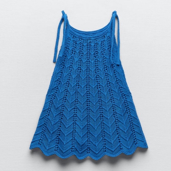 NWT ZARA Crochet💙Openwork knit top💙 - Picture 11 of 16